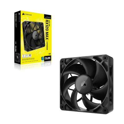 3. Corsair iCUE LINK RX120 MAX Computergehäuselüfter 12 cm Schwarz 1 Stück.