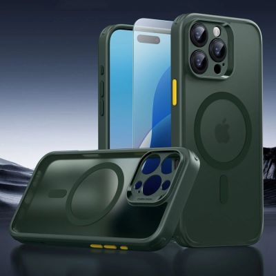 2. ESR Classic Pro Set Halolock MagSafe Hülle für iPhone 16 Pro Max – grün