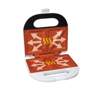 8. ELDOM SANDWICHMAKER ST11B RUDDY 750 W WEISSE KERAMIKPLATTEN