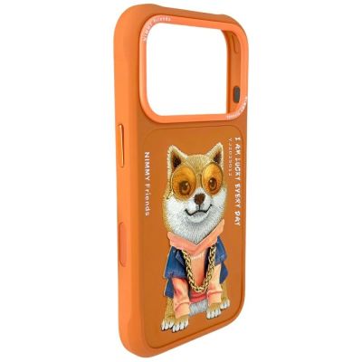 5. Nimmy Glasses Cool Dog Hülle für iPhone 17 Pro Max - Orange