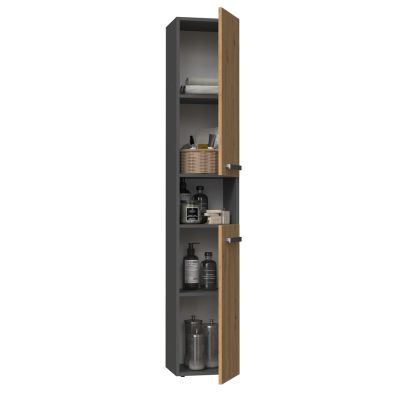 4. Badezimmerschrank NEL I 31x30xH174 anthrazit/artisan