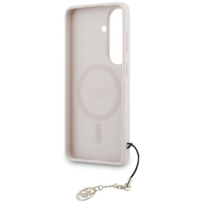 6. Guess 4G Classic Logo Charm MagSafe Hülle für Samsung Galaxy S26 - Pink