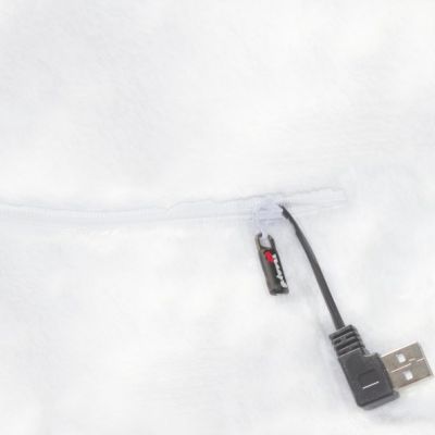 2. Glovii GA1W Körperschutzartikel für Wintersportarten – beheizter Schal, Skifahren, Snowboarding / Snowboardfahren, Unisex, Polyester, Weiß