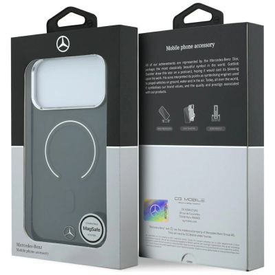 8. Mercedes Doppelschicht-MagSafe-Hülle mit ikonischem Logo für iPhone 18 Pro Max / 17 Pro Max – Dunkelgrau