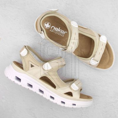8. Comfortable Velcro sandals Rieker W RKR691 beige