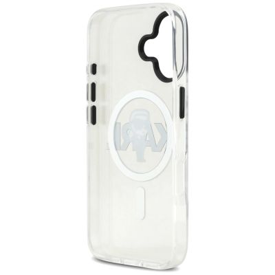 7. Karl Lagerfeld IML Karl Sketch Logo MagSafe Case für iPhone 17 - Transparent