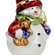 3. GLAS-WEIHNACHTSKUGEL IN FORM EINES SCHNEEMANNS 11 CM SASKA GIFT & DECOR