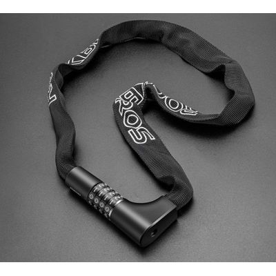 3. Rockbros 3230002001 Fahrradschloss mit Zahlenkombination und Schlüssel - schwarz