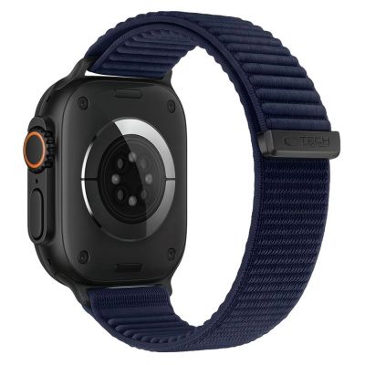 2. Tech-Protect NylonLoop Armband für Apple Watch 44 / 45 / 46 / 49 mm – Marineblau