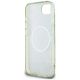 7. Guess IML Metal Glitter Flowers Triangle MagSafe iPhone 16e Hülle - Grün