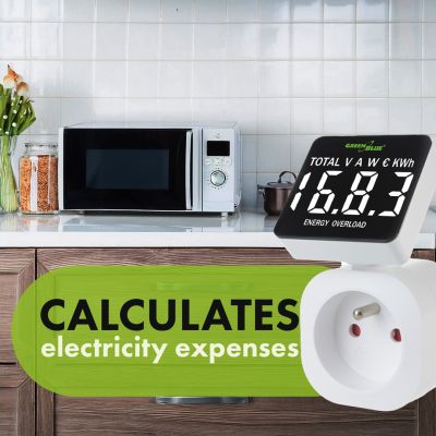 14. GREENBLUE Energiezähler, Wattmeter, 16 A, max. 3680 W, Speichersicherung GB620 E