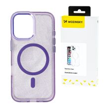 Wozinsky Glitter Case mit Mag Safe für Samsung Galaxy S25 - Lila mit Glitzer