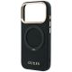 6. Guess Ring Stand 360 Grained Classic Logo MagSafe Hülle für iPhone 18 Pro Max / 17 Pro Max - Schwarz