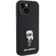 4. Karl Lagerfeld Silikon Ikonik Metal Pin Hülle für iPhone 15 – Schwarz