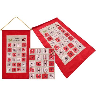 15. Adventskalender 56x87cm Rot