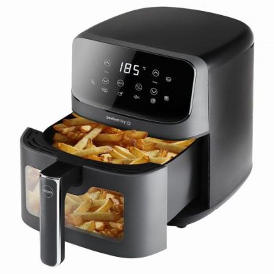 6. ELDOM FETTFREIE FRITTEUSE FR45 FRITELO 1500W TEMPERATURREGELUNG 80-200°C GLASFENSTER IM BEHÄLTER TOUCHSCREEN-BEDIENFELD