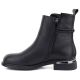 3. Schwarze Damen-Ankle-Boots aus Leder D&A S.Barski MK62-7025