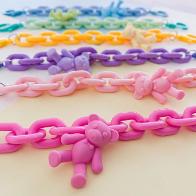 5. Farbige Kette (Seil) bunte Kette Anhänger für Handy, Geldbörse, Rucksack gelb
