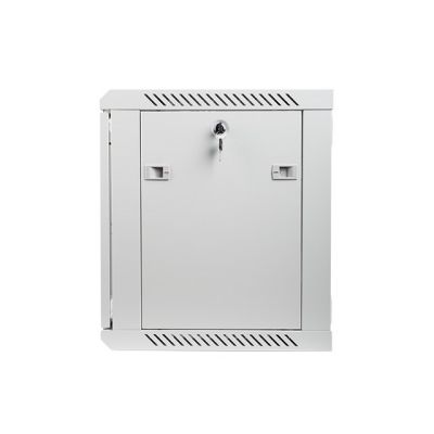 3. Lanberg WF01-6409-10S einteiliger Schrank (9 HE; 500 mm / 600 mm / 450 mm; Wandmontage; Glas; 19 Zoll; grau)