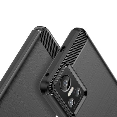 4. Carbon Case Hülle für Realme GT Neo 3 flexible Silikon-Carbon-Hülle schwarz