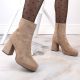 11. Jezzi W JEZ411B beige Wildlederstiefeletten