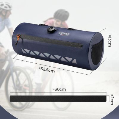 6. Rockbros AS-144 ROAD TO SKY Lenkertasche, wasserdicht, 4 l - blau