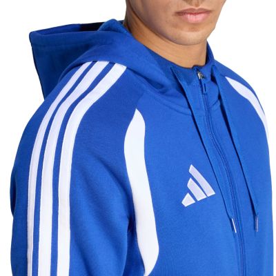 4. adidas Tiro 26 League Sweatshirt-Kapuzenpullover mit durchgehendem Reißverschluss für Herren, Blau, KF9105