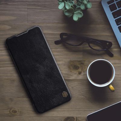 9. Nillkin Qin Lederholsterhülle für Samsung Galaxy A42 5G schwarz