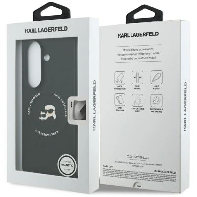 8. Karl Lagerfeld Karl&Choupette Logo MagSafe Hülle für Samsung Galaxy Z Fold7 - Schwarz