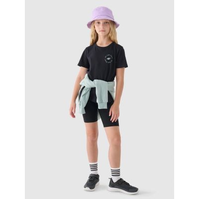 4. Bedrucktes Mädchen-T-Shirt 4F Junior 4FJRAW24TTSHF2276-20S