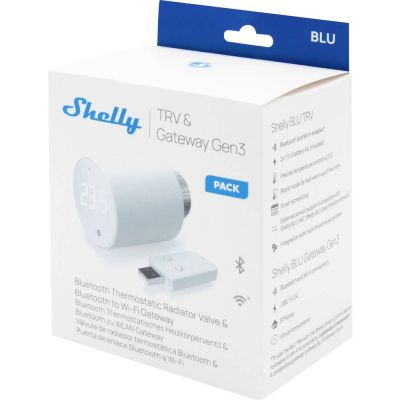 10. Shelly BLU TRV Thermostatkopf Weiß