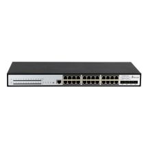 Extralink Switch PoE Chiron Pro 24x RJ45 1000Mb/s PoE, 4x SFP+, L3, verwaltet, 370W