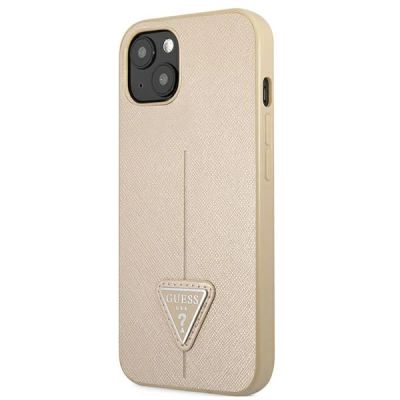 2. Guess GUHCP13SPSATLE iPhone 13 mini 5,4 "beige / beige Hardcase SaffianoTriangle Logo