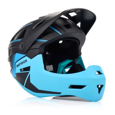 4. Meteor Hydra M Integral-Fahrradhelm 55-58 cm Schwarz/Blau
