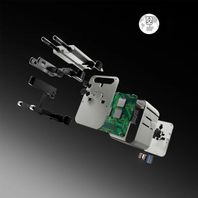 12. SBS Reiseadapter 2xUSB-C 1xUSB-A Universal - Weiß