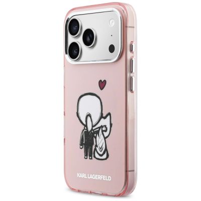 2. Karl Lagerfeld Karl & Choupette MagSafe Back Case für iPhone 17 Pro – Pink