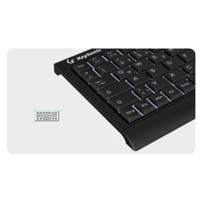 3. KeySonic KSK-3011ELC (DE) Tastatur Home USB QWERTZ Deutsch Schwarz