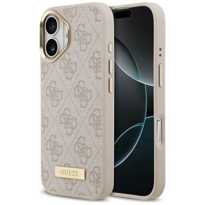 Guess 4G Logo Plate MagSafe Case für iPhone 17 - Pink