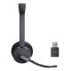 3. Yealink WH64 Hybrid Dual Teams Headset Kabelloses Headset mit Kopfbügel, Büro/Callcenter, Micro-USB, Bluetooth, Schwarz