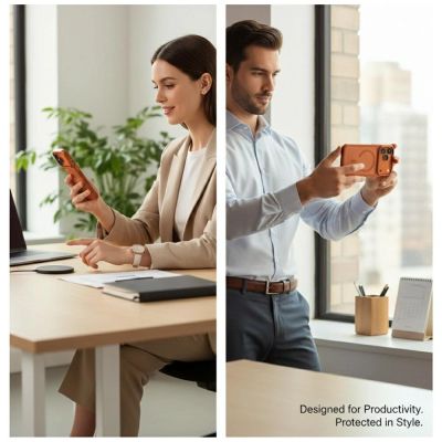 2. Uniq Veren iPhone 17 Pro Max Magclick Ladehülle – Orange