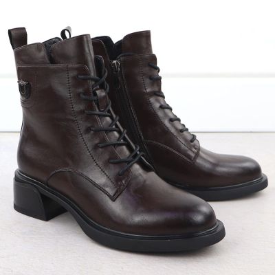 13. Braune Damen-Lederboots im Worker-Stil Filippo DBT7369