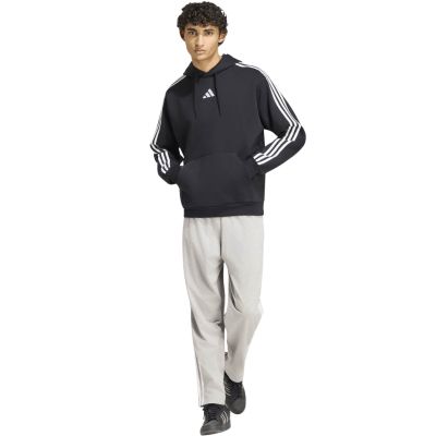 6. adidas Essentials Fleece-Hoodie für Herren mit 3 Streifen, Schwarz, KY6602