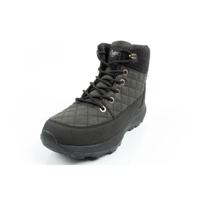 3. Lee Cooper Damen Winter-Wandersportschuhe, isoliert, schwarz, Öko-Leder