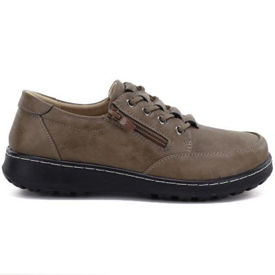 6. Bequeme Damen-Halbschuhe mit Reißverschluss in Khaki Potocki TO90407