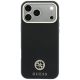 3. Guess MagSafe Hülle mit genarbtem, rundem Strass-Logo für iPhone 18 Pro / 17 Pro – Schwarz
