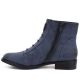 3. Damen-Stiefeletten, blau, flach, Modell M.Daszyński SA62-126