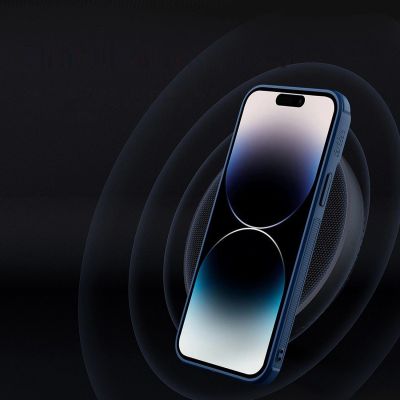 10. Nillkin Textured S Case für iPhone 14 Pro, gepanzerte Hülle mit Kameraabdeckung, blau
