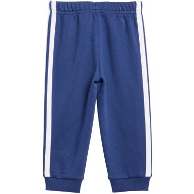 11. adidas Essentials Tiberio 3-Streifen Fleece-Trainingsanzug für Kinder Blau KC6004