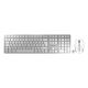 CHERRY DW 9100 SLIM Tastatur und Maus inklusive, universell, kabellos (RF) + Bluetooth, QWERTZ-Tastatur, Neusilber