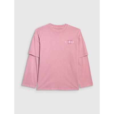 8. Oversized Langarmshirt mit Print für Mädchen 4F 4FJRAW25TLONF543-54S